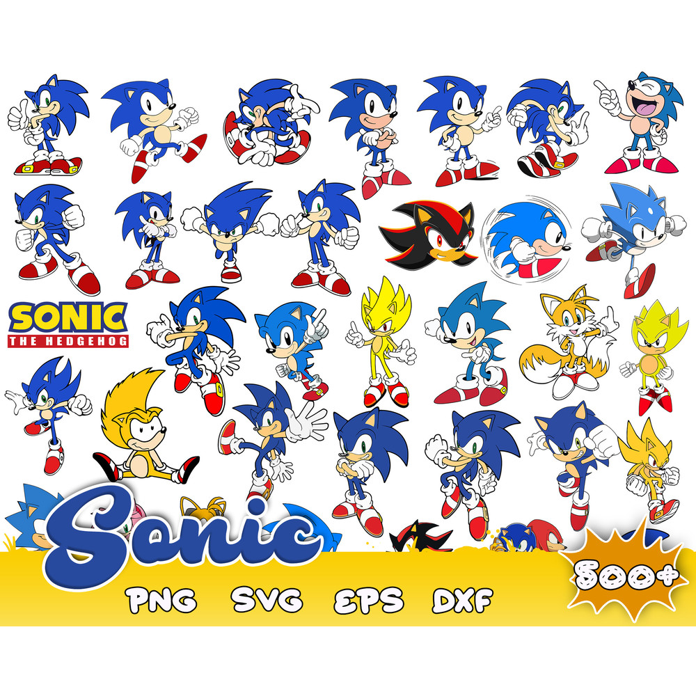 500 Bundle SONIC SVG, The Hedgehog Svg, Sonic Bundle Svg, Sonic Layered Svg.jpg