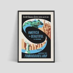 America The Beautiful - Disneyland Park Attraction Poster, 1960