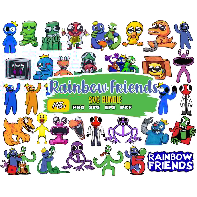 Rainbow friends SVG, Rainbow friends PNG, Sublimation, Transfer, Digital download.jpg