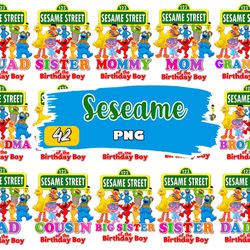 sesame birthday png, sesame monsters svg, red monster svg, monster friends svg
