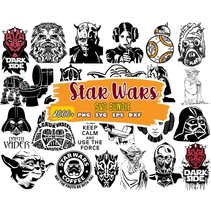 Star wars svg Bundle, 1600+ Star wars Files, Star Wars Cut files, Darth Vader svg , Yoda svg.jpg