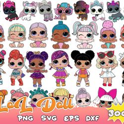 mega baby dolls bundle svg, files baby dolls svg eps png