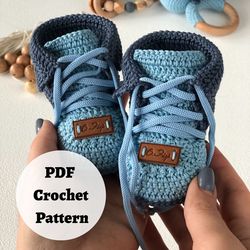 Baby shoes 0-12 months, booties crochet pattern, PDF Instant Download file