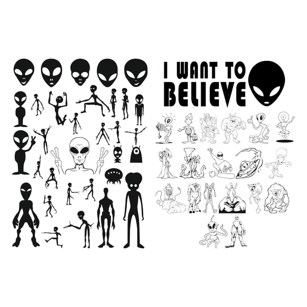 Alien SVG Bundle, Ufo svg, Aliens vector, Ufo cut files, Ali | Inspire ...