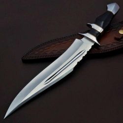 COLUMBIA Fixed Blade Knife Large Bowie Camping Hunting Survival Kit Pocket Knife