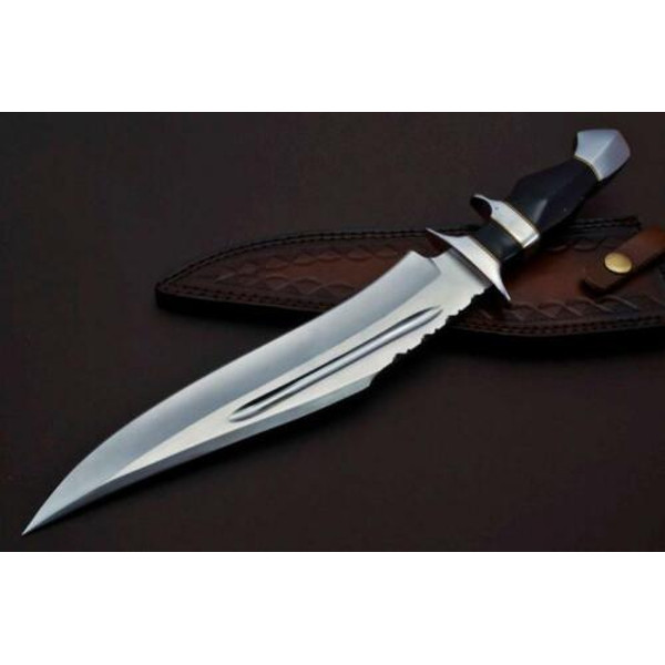 COLUMBIA Fixed Blade Knife Large Bowie Camping Hunting Survival Kit Pocket Knife 2.jpg