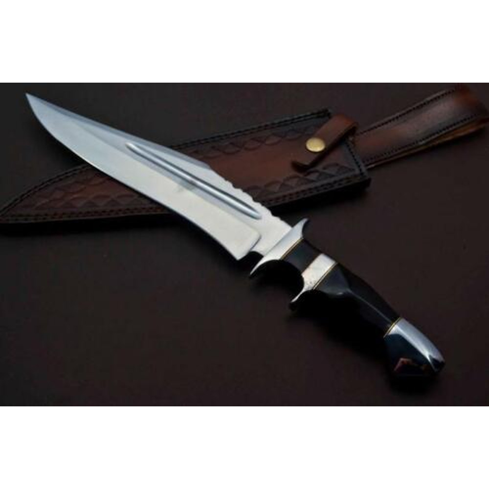 COLUMBIA Fixed Blade Knife Large Bowie Camping Hunting Survival Kit Pocket Knife 3.jpg