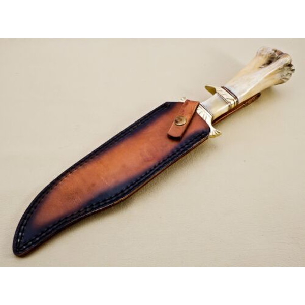 Custom Handmade Damascus Steel Hunting Bowie Knife Fixed Blade Best Gift For Him 8.jpg