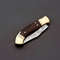 Custom Handmade Damascus Folding Knife Pocket knife w Leather EDC Gift for him 9.jpg