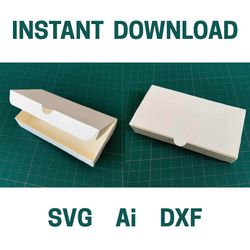 Rectangular Gift Box Template, No Glue Box, SVG,DXF