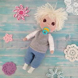 PATTERN crochet doll pdf in English Amigurumi doll toy tutorial.