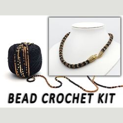 bead crochet kit diy necklace kit snake necklace kit necklace making kit kit for bead crochet necklace craft rope kit