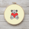 Teddy Bear with heart Cross Stitch Pattern Little Bear baby cross stitch Instant download Bear love embroidery chart Cross stitch for nursery.png