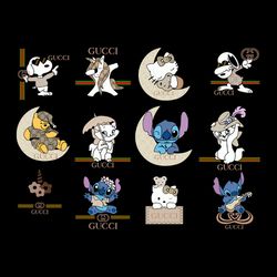 gucci disney bundle svg, gucci disney svg, gucci logo svg, fashion logo svg, file cut digital download