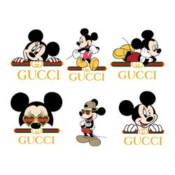 gucci mickey bundle svg, gucci minie svg, gucci logo svg, fashion logo svg, file cut digital download