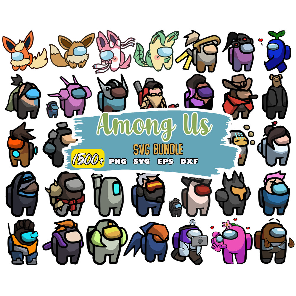 Among Us Svg Bundle, Among Us Character Svg, Among Us Shirt Svg, Among Us Pets Hats, Impostor Svg.jpg