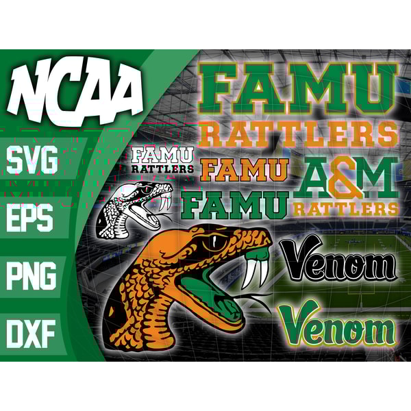 Florida A&M Rattlers SVG bundle , NCAA svg, logo NCAA bundle | Inspire ...