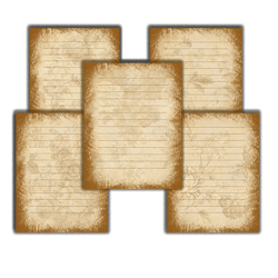 vintage flowers printable, coffee dyed paper pack, vintage paper, journal page, journal kit