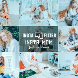 mom blogger presets, mobile lightroom preset, mom filter preset, boho desktop presets, warm cozy filters