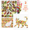 2 Cross stitch pattern walking 2 patterns set cat in boho autumn modern abstract style pattern.png