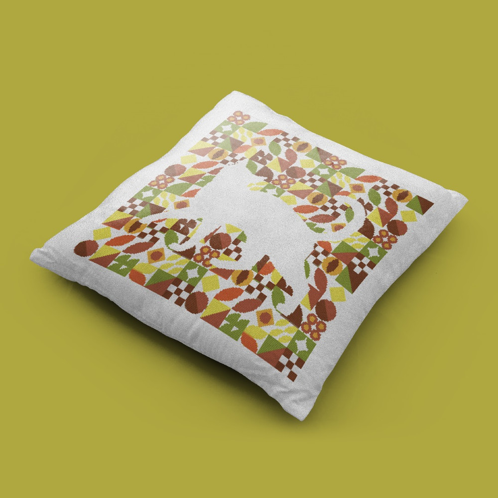 4 Cross stitch pattern walking cat inside boho autumn modern abstract style pattern.jpg