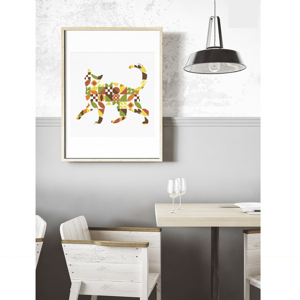 13 Cross stitch pattern walking cat in boho autumn modern abstract style pattern.jpg