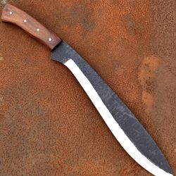 terai duar nepali grassland full tang machete - kukri style large outdoor hunting knife