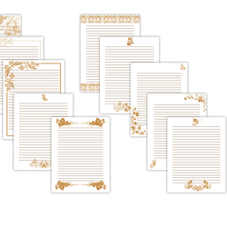 printable lined journal pages, jounk journal kit, vintage flowers printable, vintage paper, journal page, journal kit