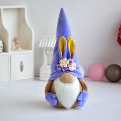 Purple gnome rabbit in a hat