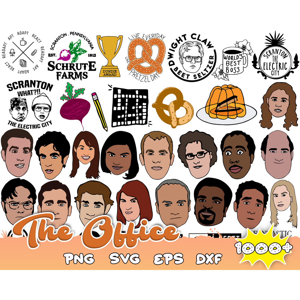 1000 THE OFFICE Bundle SVG, The Office Svg Files for Cricut, The Office Tv Show, The Office Clipart, The Office Vector.jpg