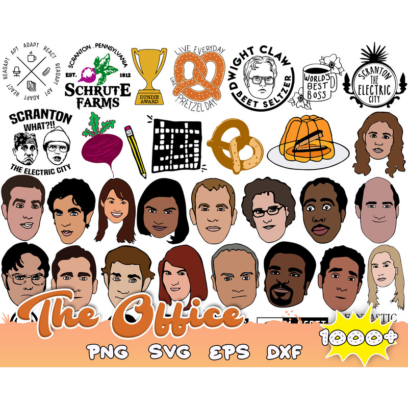 1000 THE OFFICE Bundle SVG, The Office Svg Files for Cricut, The Office Tv Show, The Office Clipart, The Office Vector.jpg