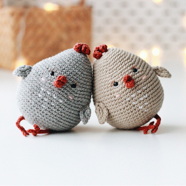 Chicken bird amigurumi PDF crochet pattern for Easter - Inspire Uplift