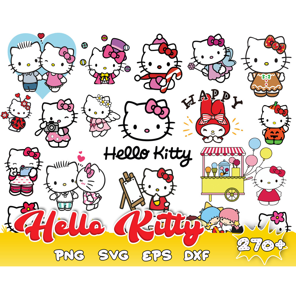 270 Hello Kitty Svg, Kawaii Kitty Svg Bundle, Cute Cat Svg, Png Cut File Cricut Silhouette, Kawaii Kitty Clipart, Sticker Svg.jpg