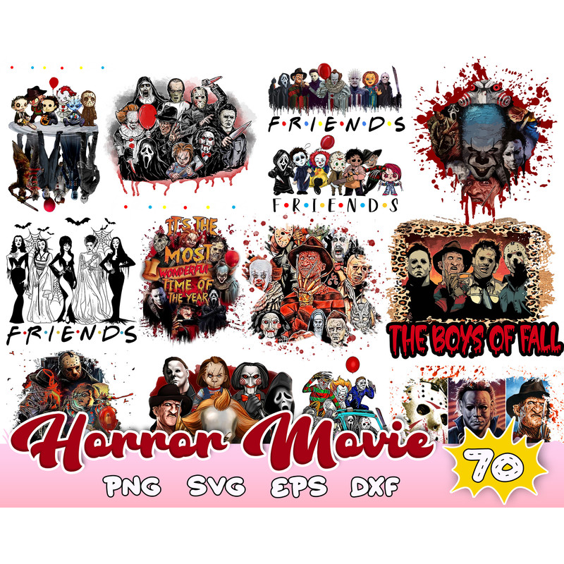 70 Halloween Horror Characters Bundle PNG, Serial Killers, Horror Movies, Sublimation Designs for Printing.jpg