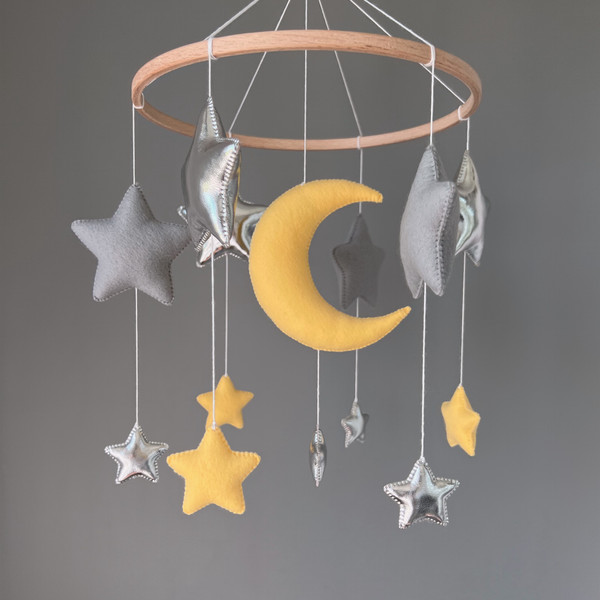 baby mobile with stars and moon