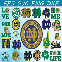 bundle 23 files notre dame fighting irish football team svg, notre dame fighting irish svg, n c a a teams svg, n c a a