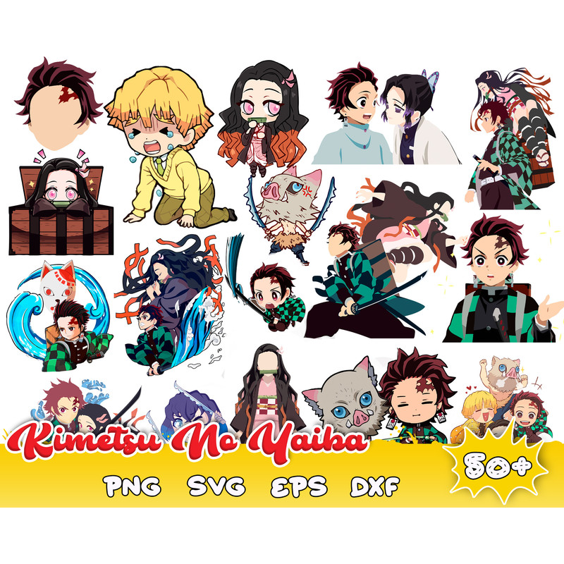 Kimetsu No Yaiba svg bundle 50, Anime SVG, Anime Bundle svg, Anime digital download, Manga Download.jpg