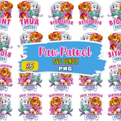 birthday boy digital file png, paw patrol bundle birthday png, paw patrol png, instant download