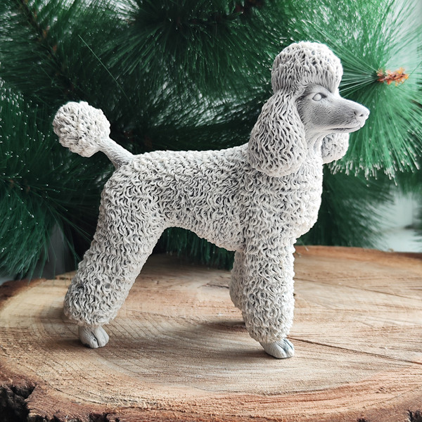 Statuette Poodle of the marble