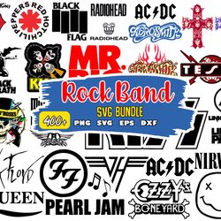 rock band logo svg bundle cricut files, svg for silhouette, svg files, vector files, svg for cricut, clipart