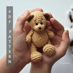 Bear keychain 4 inches (10 cm), teddy bear pattern, christmas bear