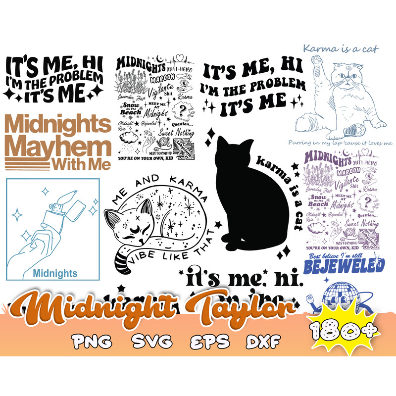 180 Taylor Swift Midnight bundle SVG walker, eps svg dxf png , Cricut , File cut , Vector file , Silhouette Digital Dowload.jpg