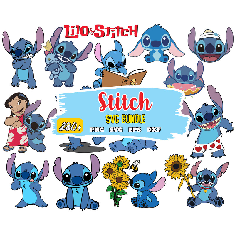 Lilo and stitch svg bundle files, lilo and stitch svg for cricut, Layered Files, Stitch svg, Digital Download.jpg