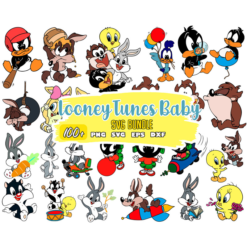 Looney Tunes SVG Bundle, Looney Tunes Birthday SVG, Looney Tunes Png Cut Files.jpg
