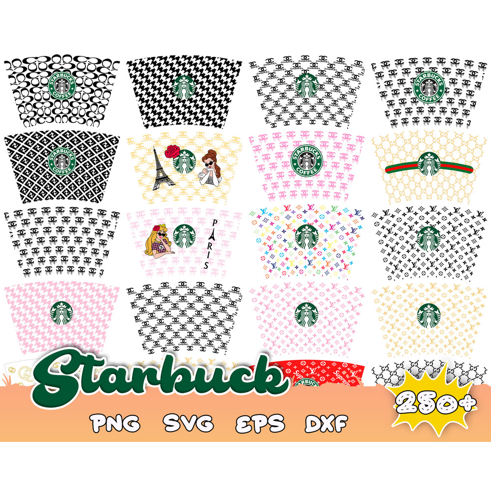 250 Starbucks svg bundle,Starbucks Wrap svg, Starbucks bundle wrap svg, Starbucks Svg files for Cricut & Silhouette.jpg