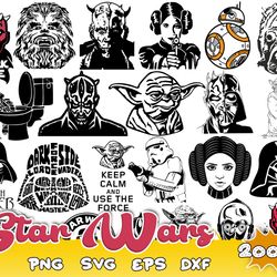 star wars svg bundle, star wars files, star wars cut files, darth vader svg , yoda svg, instant download