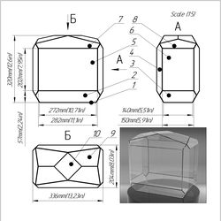 project 172. stained glass printable pattern. brillant3d