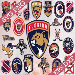 bundle 24 files florida panthers hockey team svg, florida panthers svg, nhl svg, nhl svg, png, dxf, eps, instant downloa