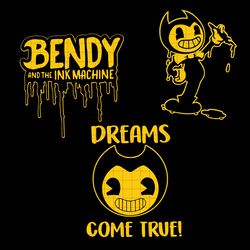 bendy and the ink machine logo inspired digital download, bendy and the ink machine svg, bendy and the ink machine vecto