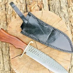 Custom Handmade Carbon steel Hunting Knife, Survival Outdoor Camping Knife Kit.